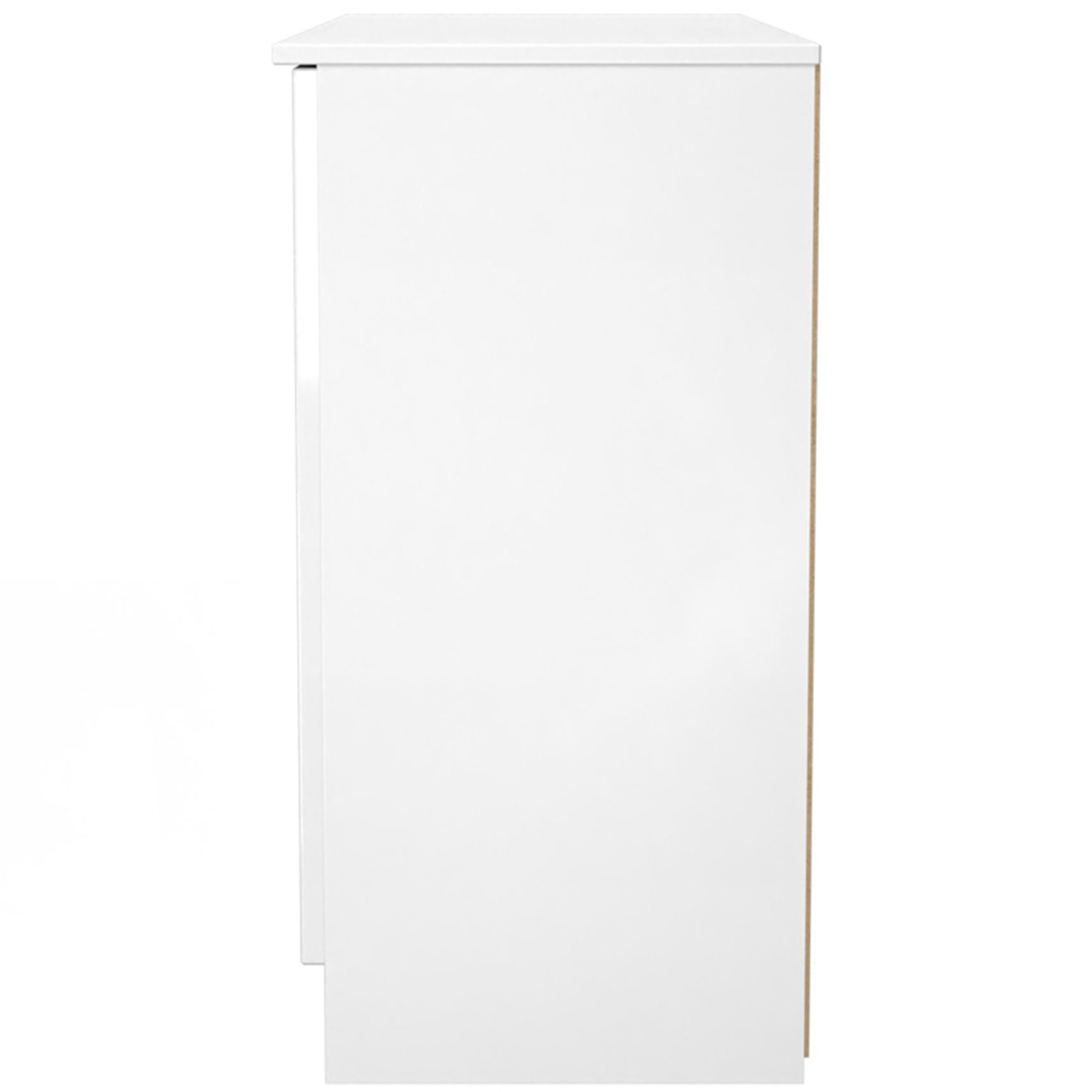 Crowndale Milan 3 Door White Gloss and White Sideboard Ready Assembled Image 3