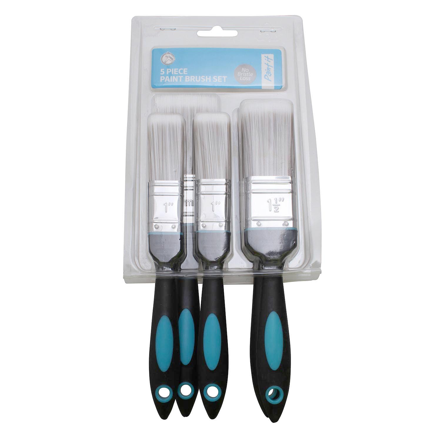 Prepare It 5 Pack No Bristle Loss Paint Brush Set Image