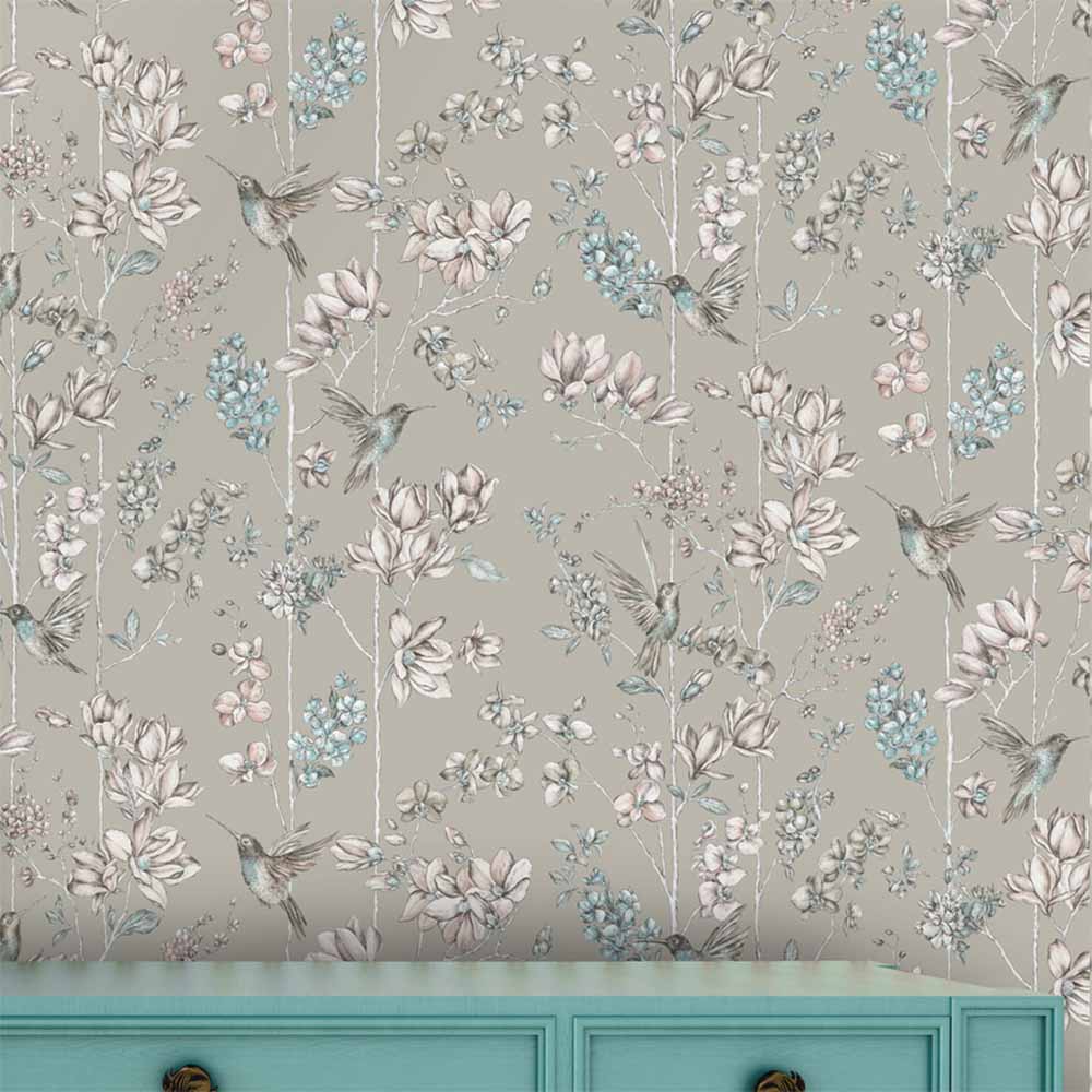 Holden Decor Charm Silver and Apricot Wallpaper Image 3