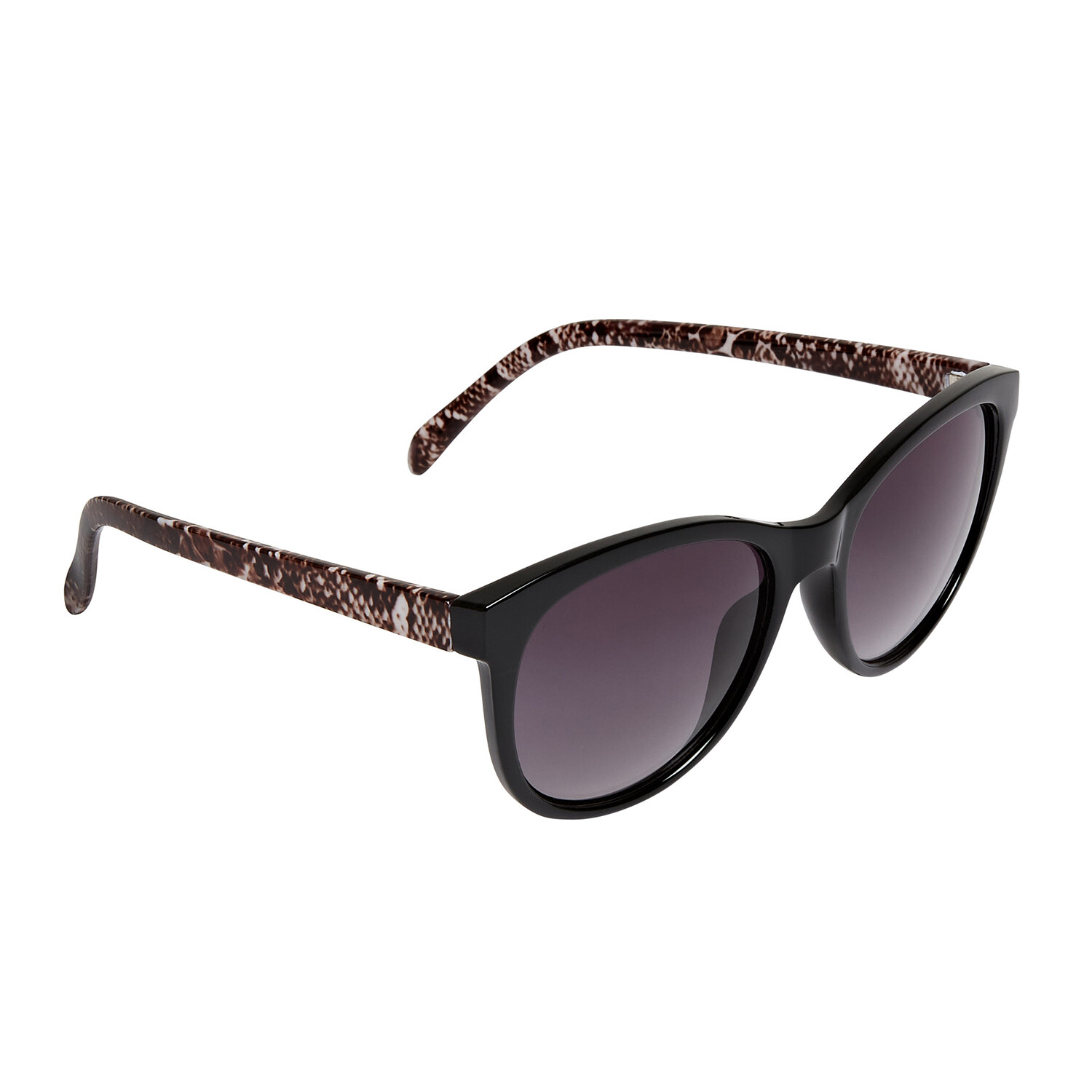 Ladies Printed Fashion Sunglasses Black Image 2
