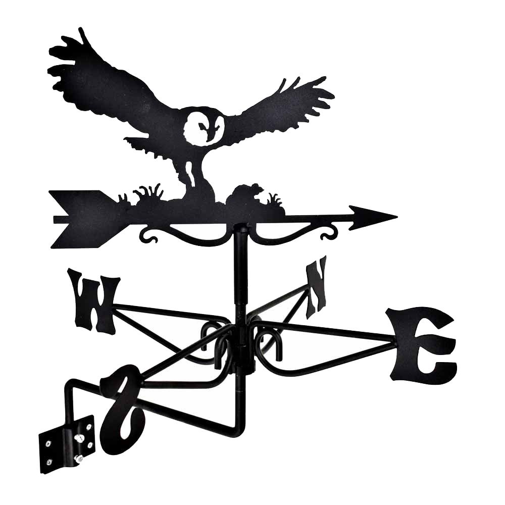 Espira Owl and Mouse Black Mini Weathervane Image 2