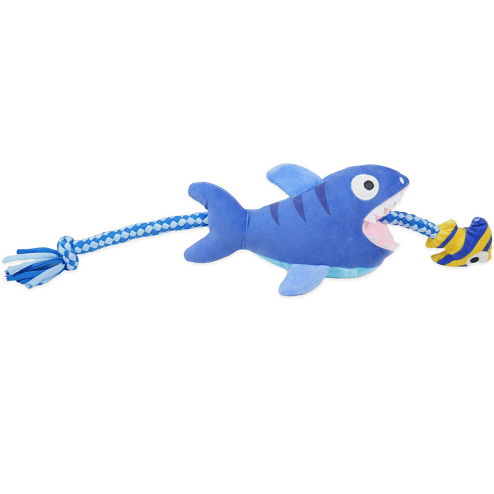 Single Rosewood Hungry Shark or Penguin Tug Dog Toy in Assorted styles Image 3