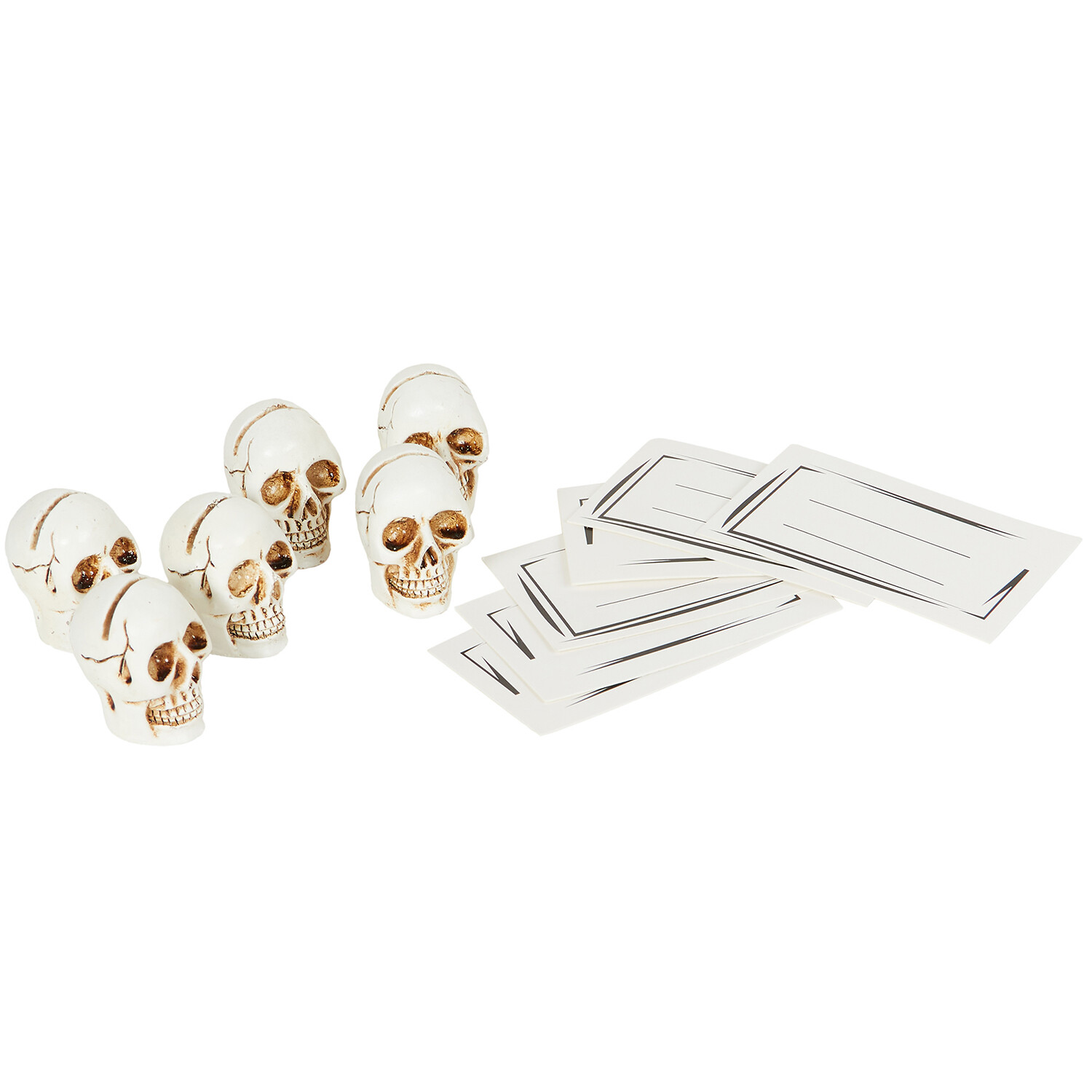 Pack of 6 Skull Place Card Holders - White Image 4