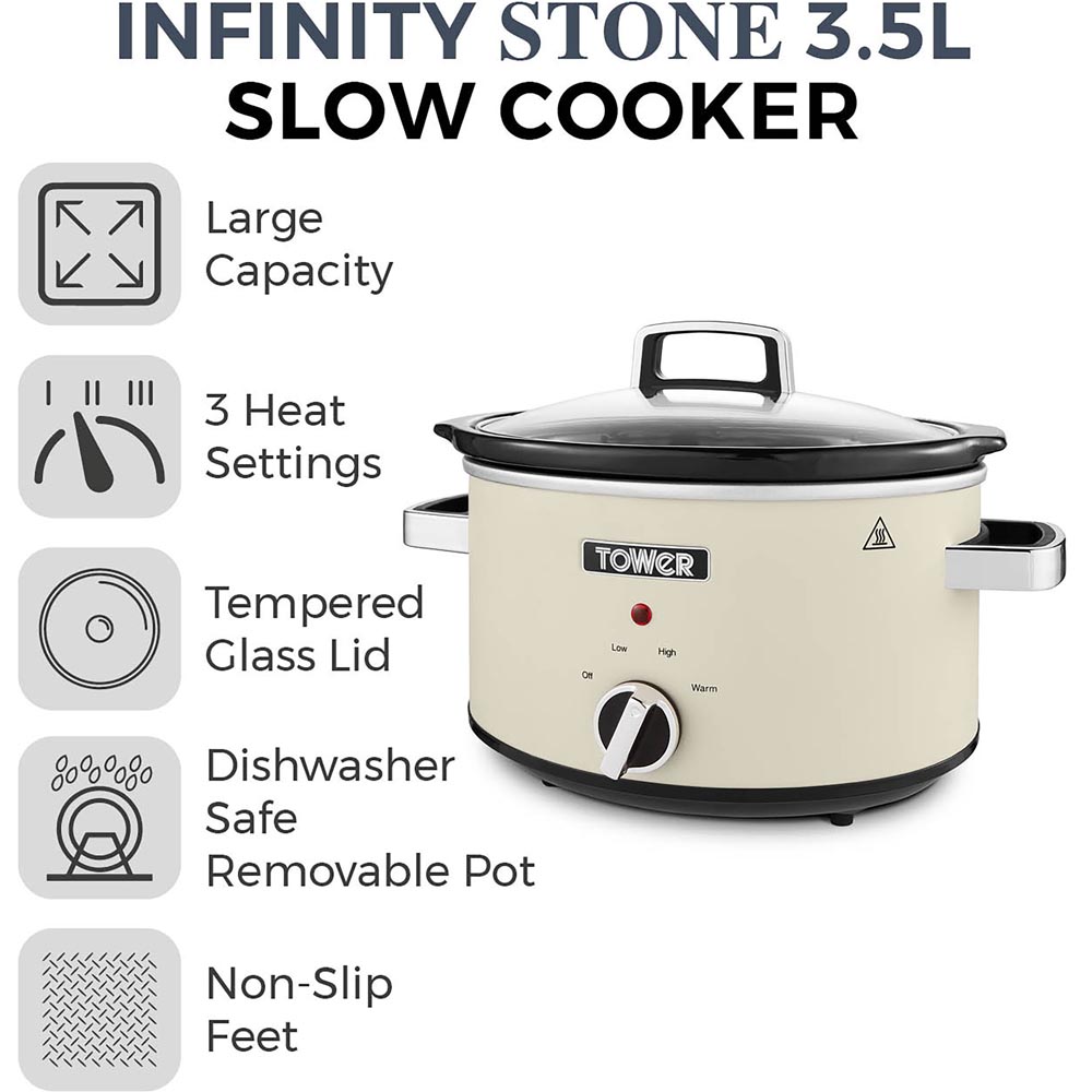 Tower InfinityStone 3.5L Slow Cooker Image 2