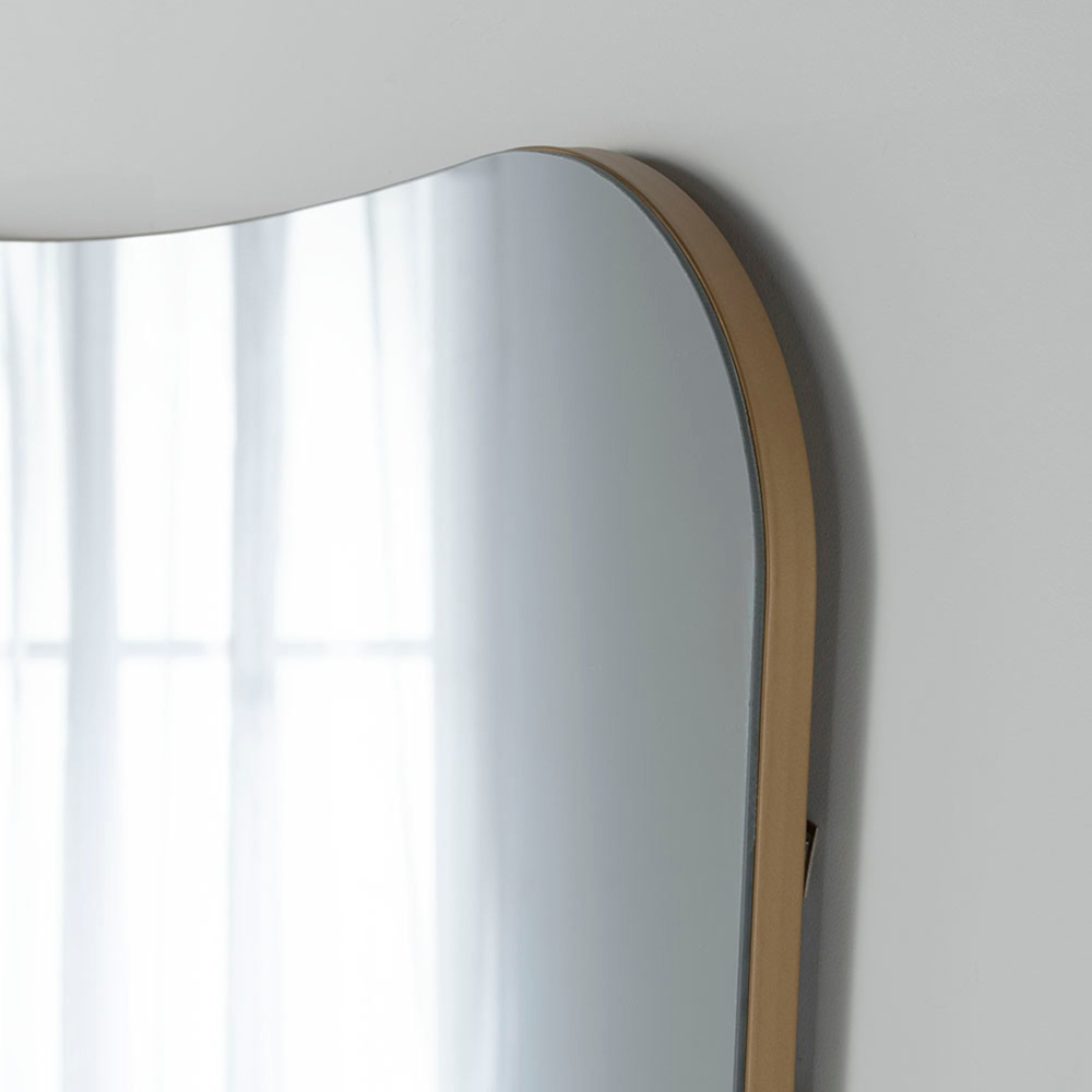 Yearn Contemporary Gold Curved Full Length Mirror 168 x 76cm Image 3