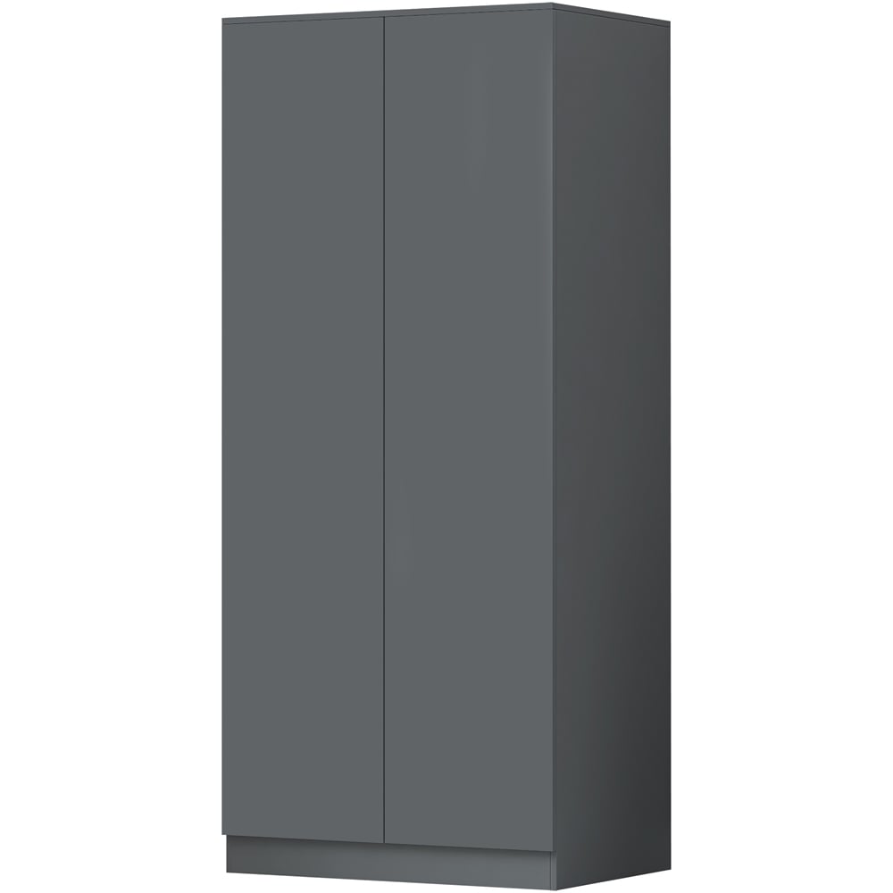 FWStyle Stora 2 Door Matt Grey Wardrobe Image 2