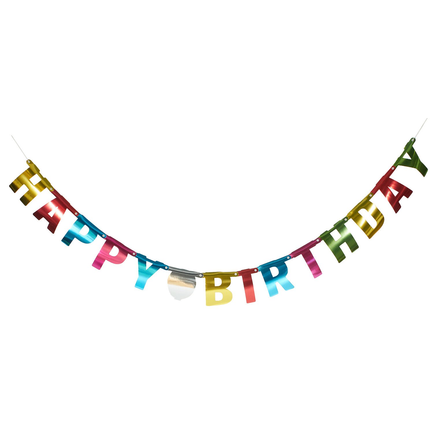 Foil Letter Banner - Multicolour Image 1