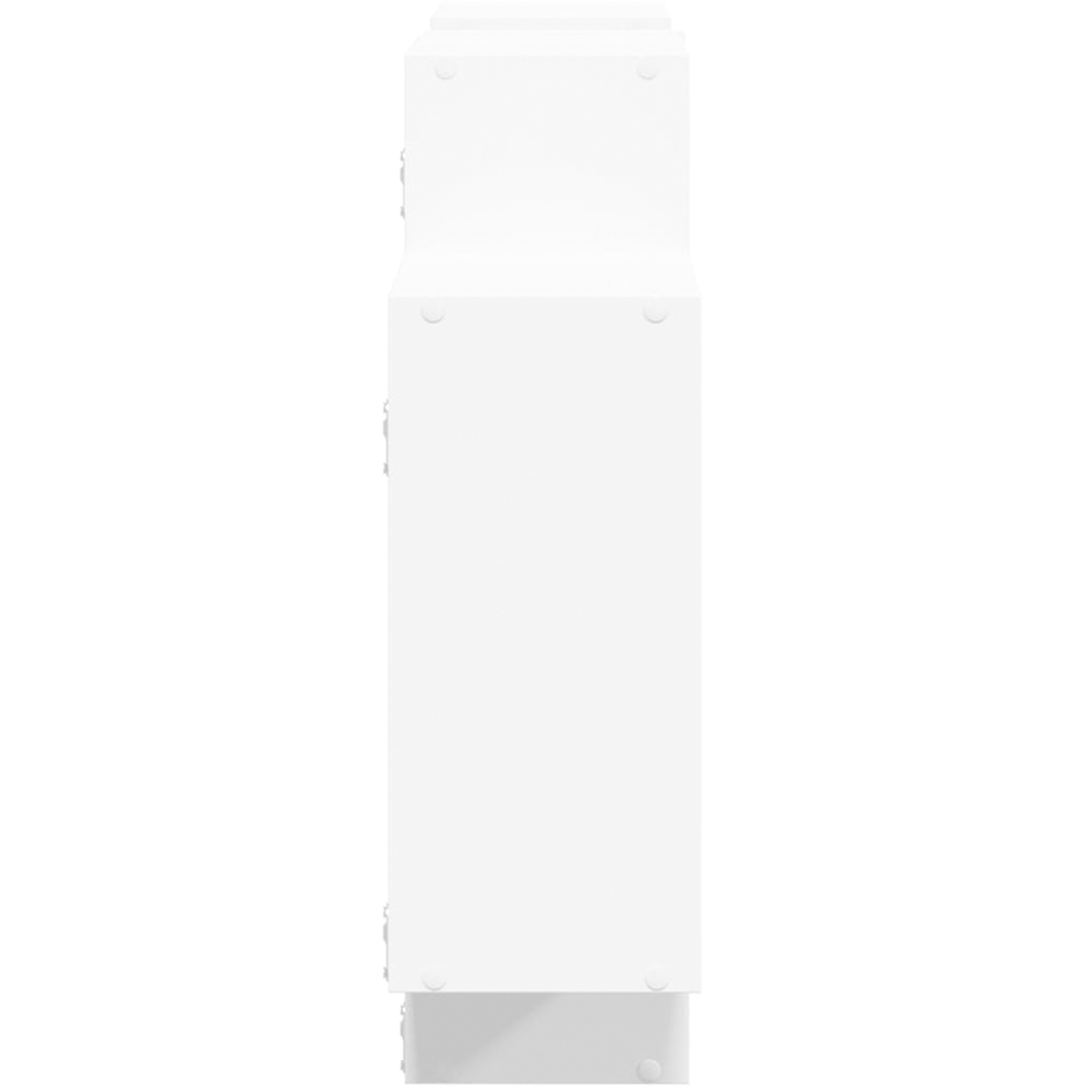 vidaXL 8 Shelf White Floating Wall Shelf Image 4