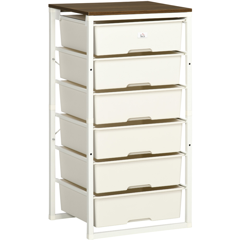 Portland White 6 Drawer Storage Cabinet Image 2
