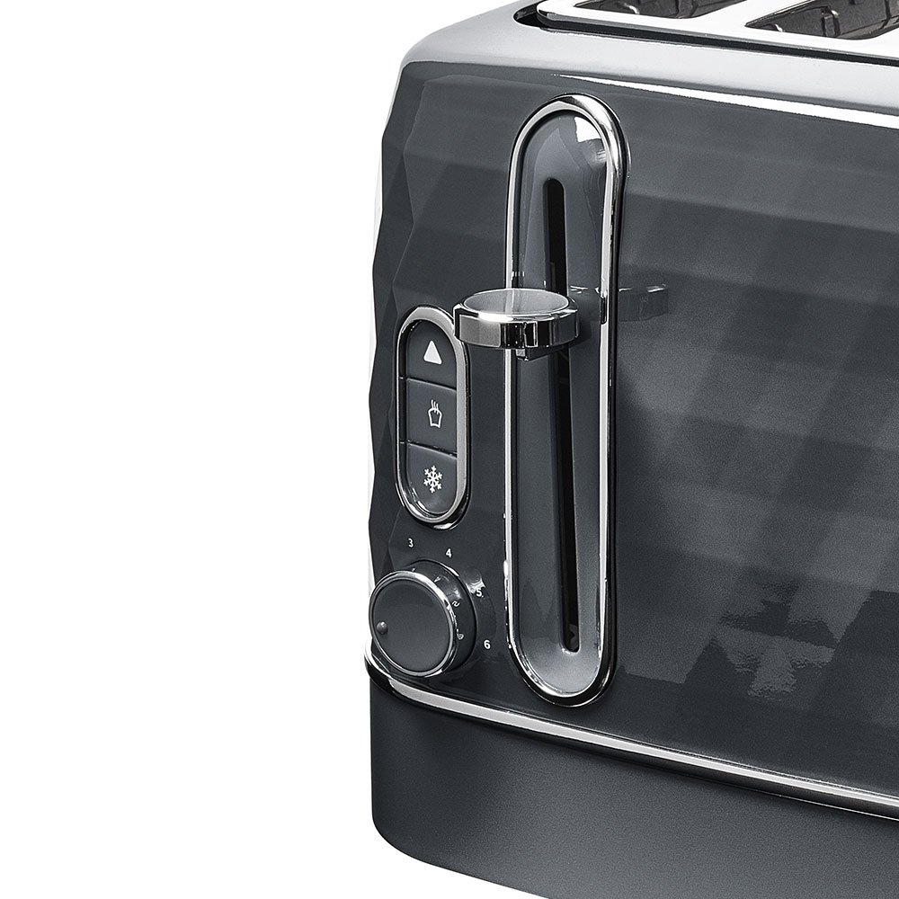 Wilko Dark Grey Diamond Toaster   Image 6