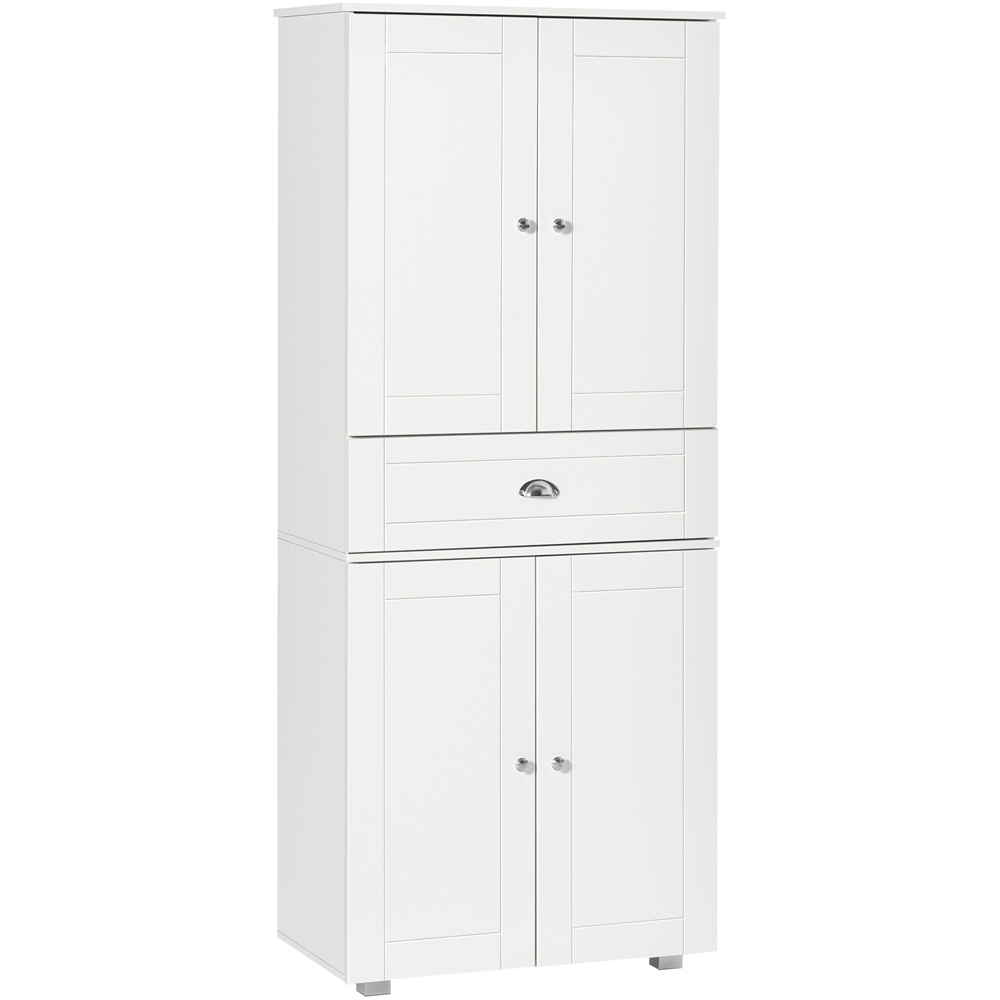 Portland 4 Door Single White Drawer Kitchen Cabinet Image 2