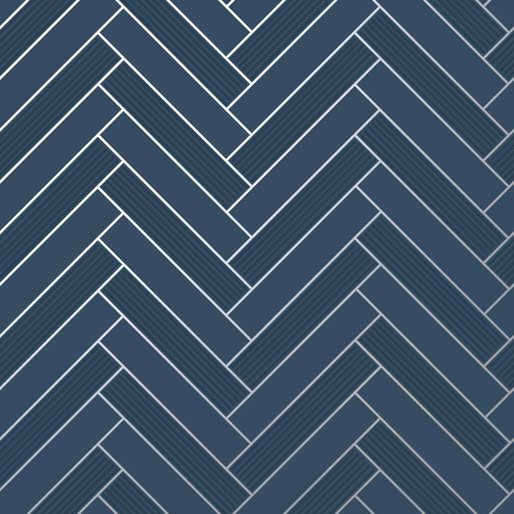 Holden Cerros Tile Navy Wallpaper Image 1