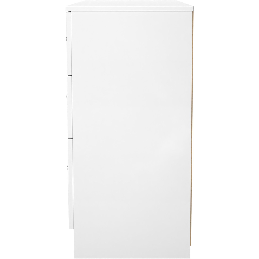 Crowndale Avon 6 Drawer Matt White Wide Chest of Drawers Ready Assembled Image 3