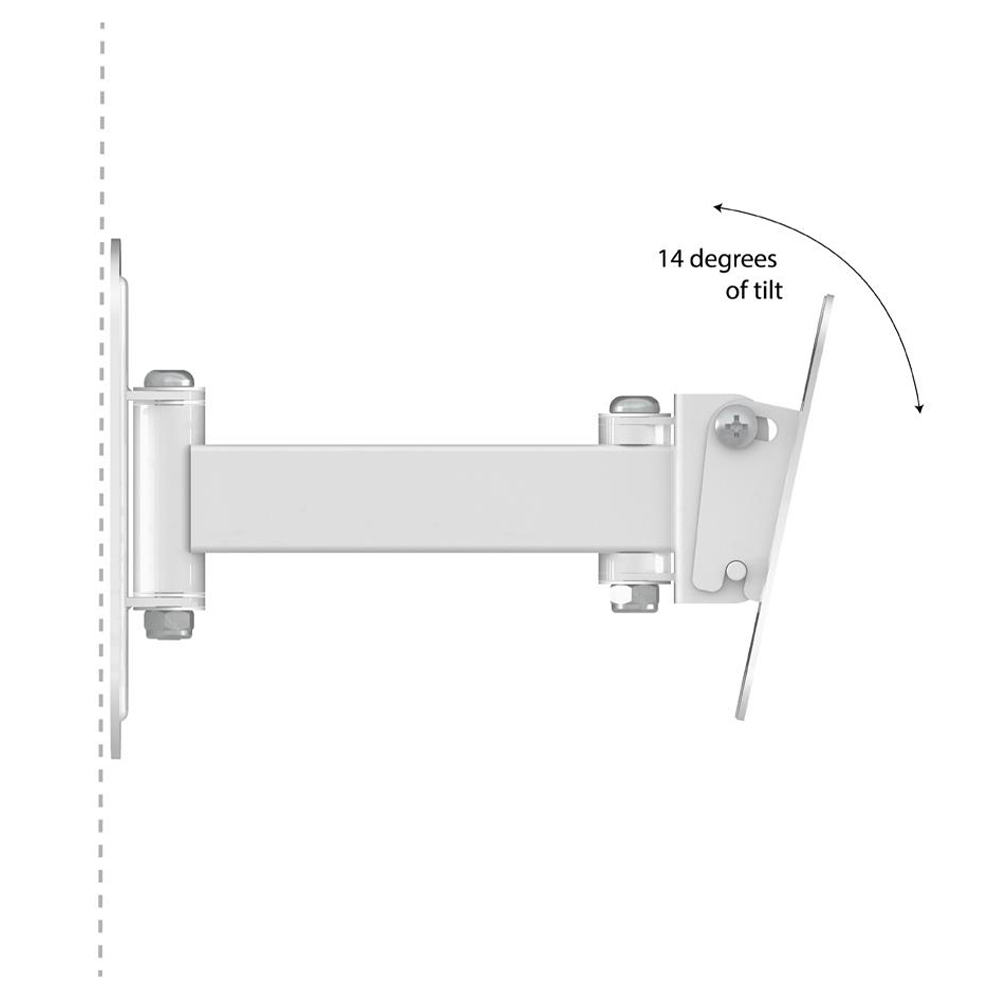 AVF 12-32 inch Extendable White Tilt and Turn Monitor Wall Mount Image 4