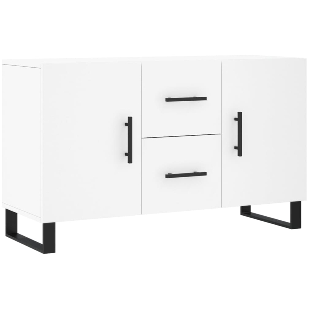 vidaXL 2 Door 2 Drawer White Wide Sideboard Image 2