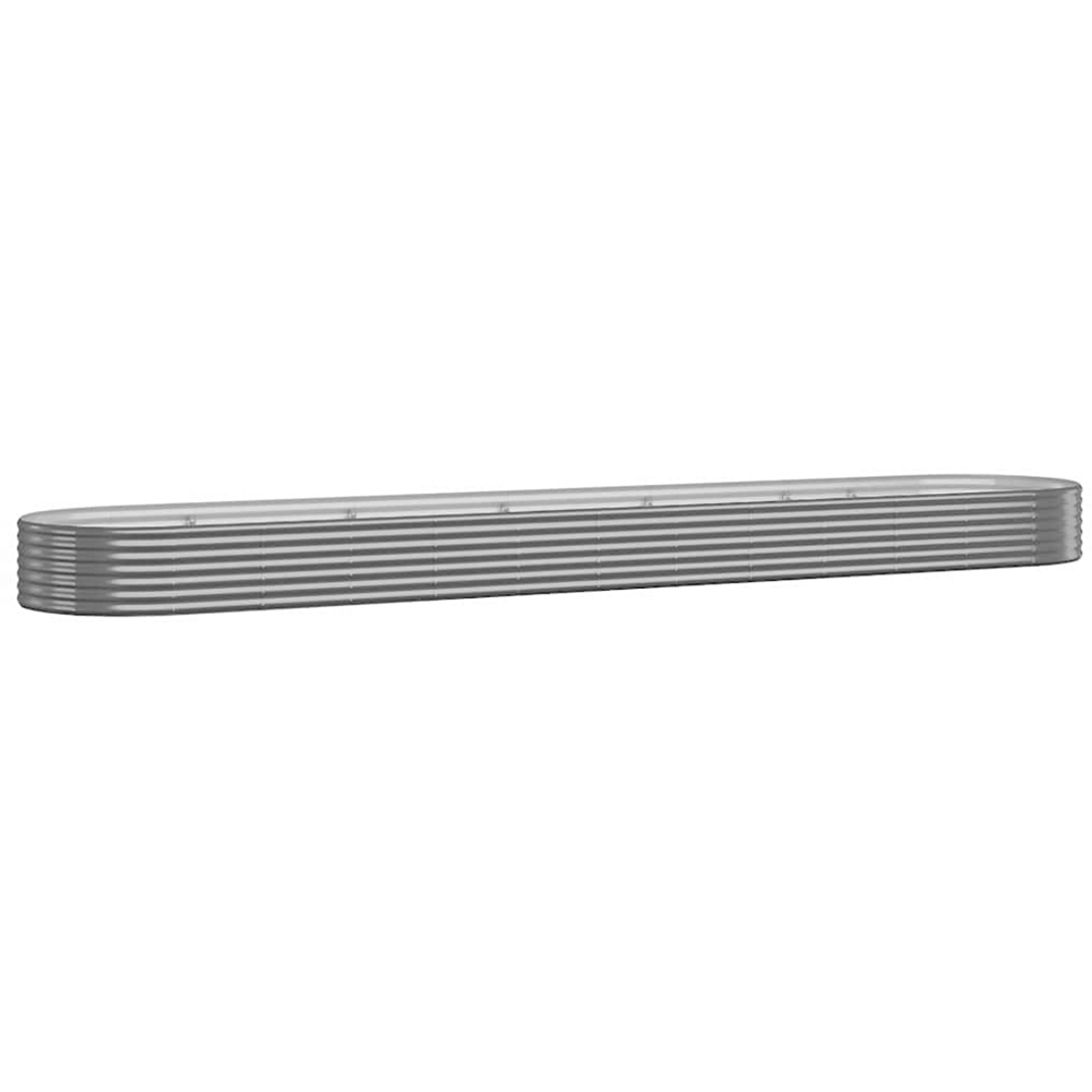 vidaXL Anthracite Galvanised Steel Raised Garden Bed 36 x 100 x 507cm Image 1