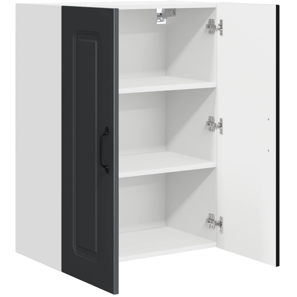 vidaXL Kalmar 2 Door Black Wall Kitchen Cabinet Image 5
