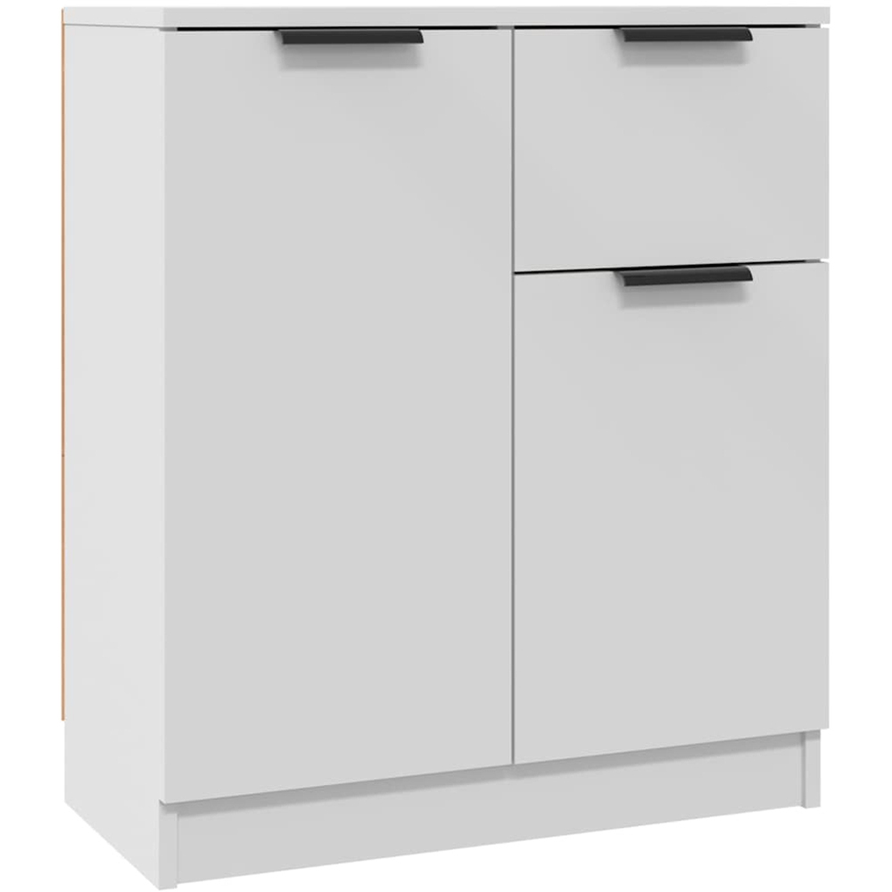 vidaXL 2 Door Single Drawer White Sideboard Image 2