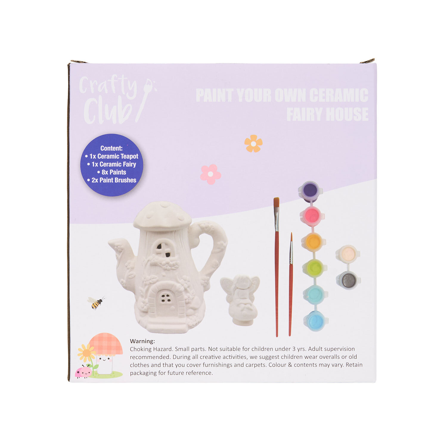 Paint Your Own Ceramic Fairy House Kit Image 3