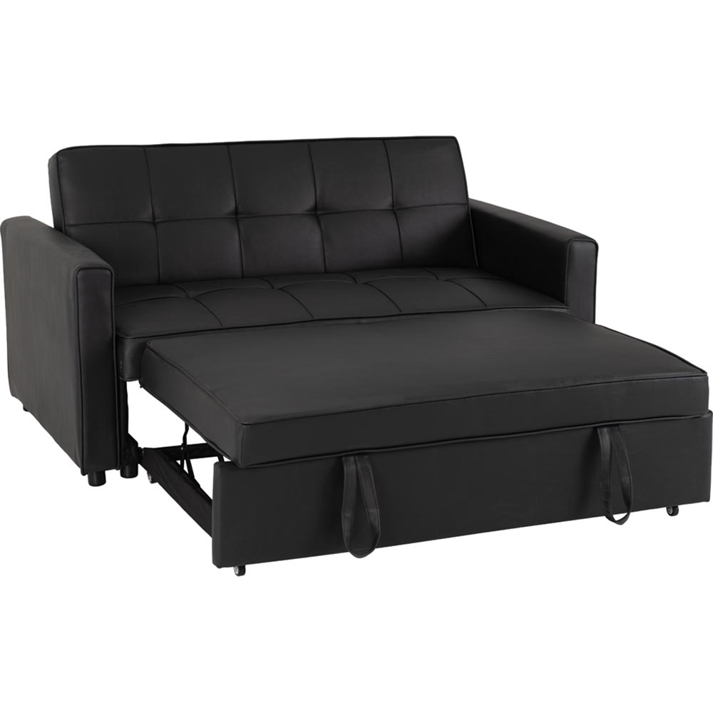 Seconique Astoria Double Sleeper Black PU Sofa Bed Image 6