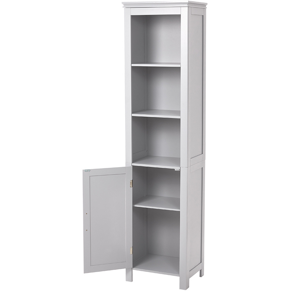 H&O Direct Single Door White Freestanding Bathroom Cabinet Image 3