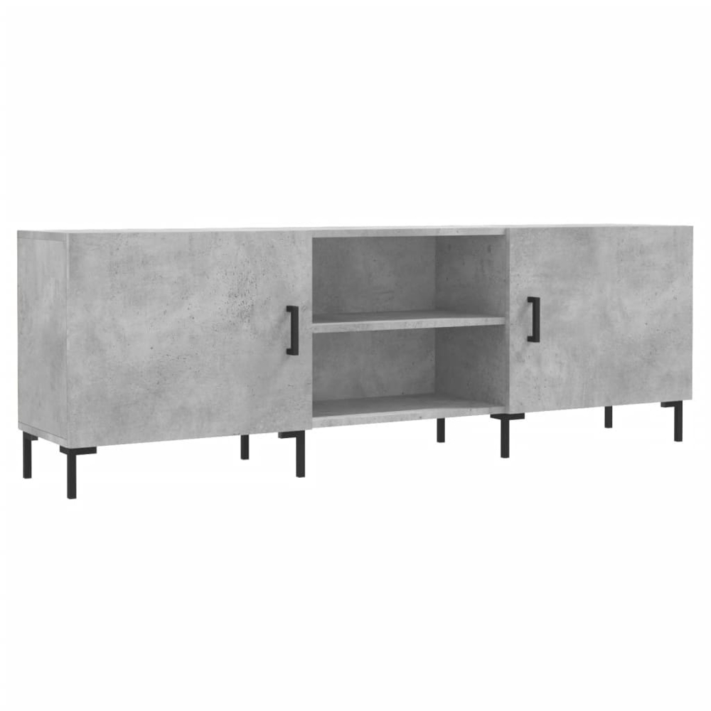 vidaXL 2 Door 2 Shelf Concrete Grey TV Cabinet Image 2