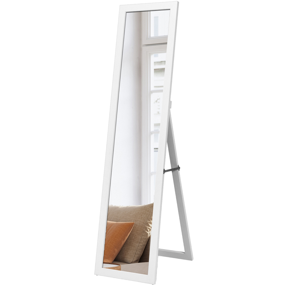 Costway White Wooden Full Length Mirror 153 x 37cm Image 1