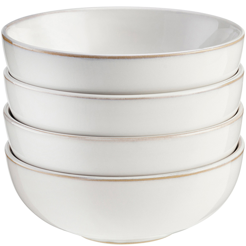 Cooks Professionals Nordic Stoneware White 4 Piece Cereal Bowl Set Image