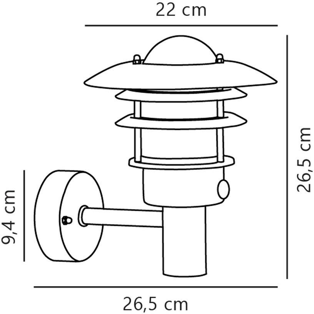 Nordlux Lonstrup 22 Galvanized Outdoor Sensor Wall Light Image 3