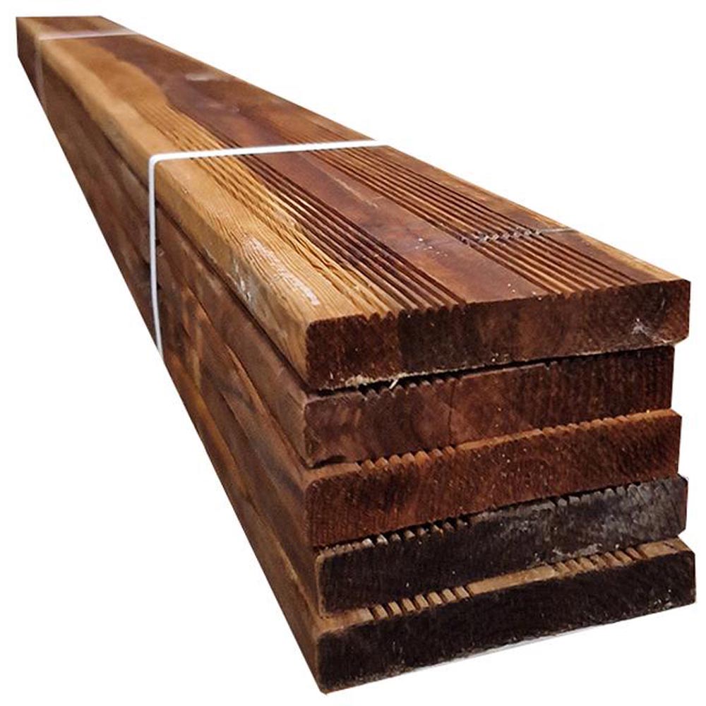 Snowdon Timber Brown Pressure Treated Decking Board 2.4m 10 Pack Image 3