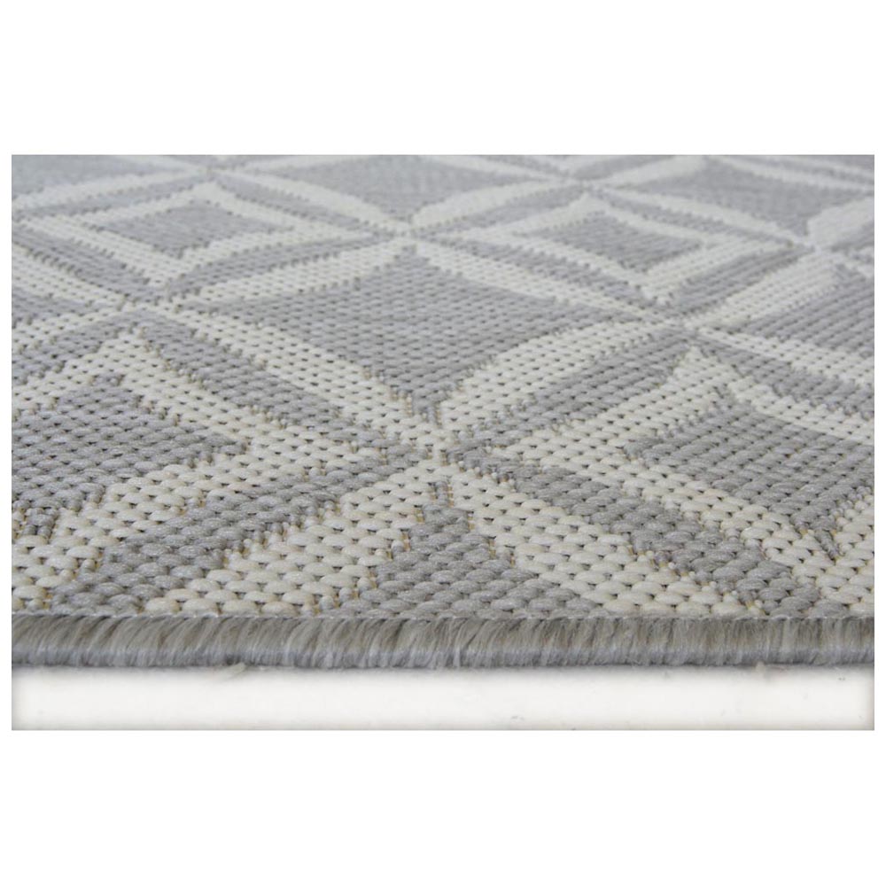 Indoor/Outdoor Rug Diamond Tile Grey 160 x 230cm Image 3