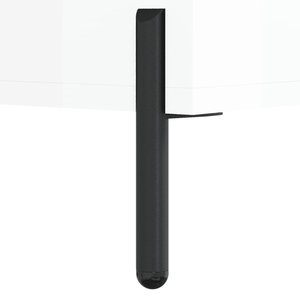vidaXL 3 Open Shelf High Gloss White Shelf Cabinet Image 7