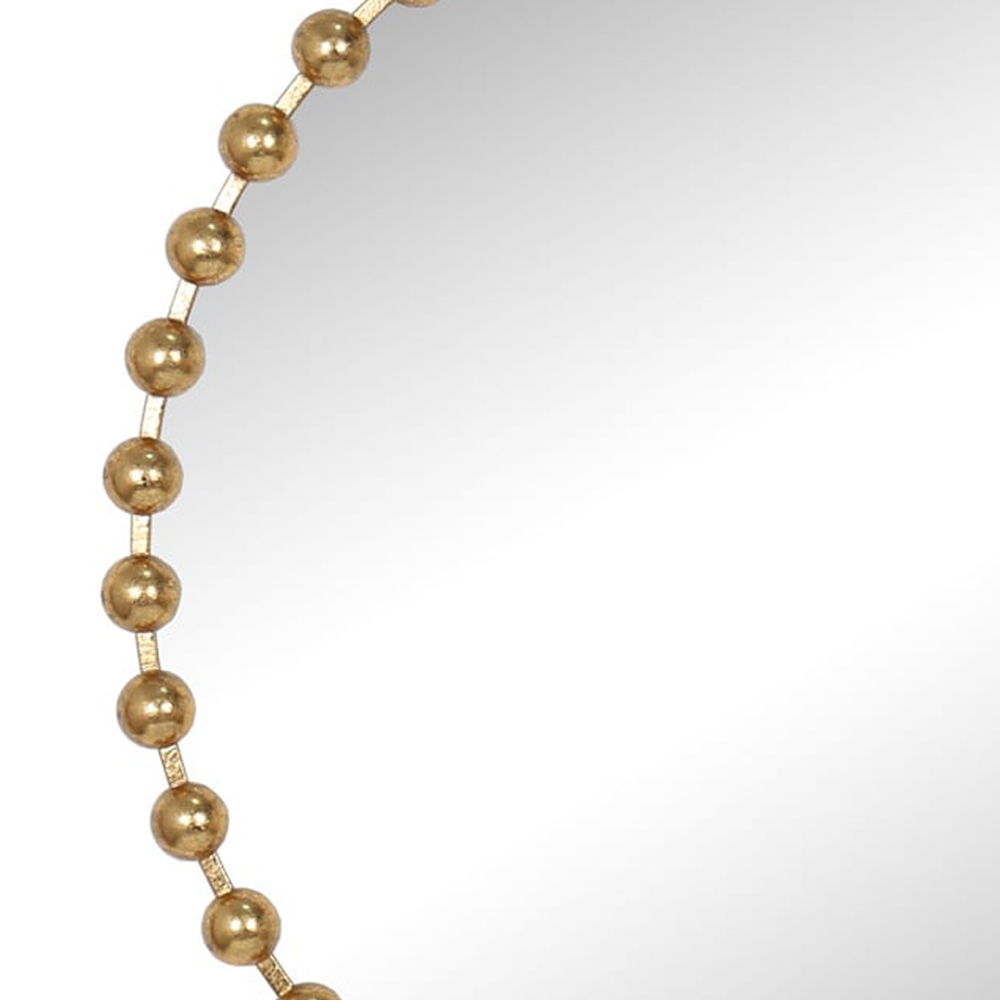 Gold Circular Beaded Mirror 80cm Image 4