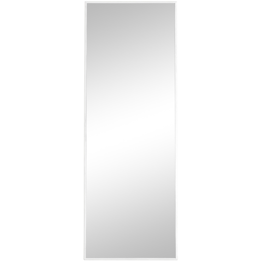 Furniturebox Austen Rectangular White Large Metal Wall Mirror 50 x 140cm Image 1