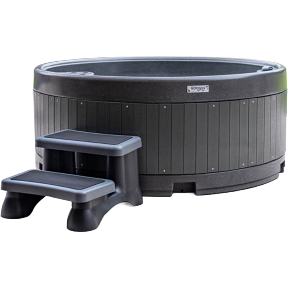 RotoSpa Orbis 4 to 5 Person Dark Grey Panel Round Hot Tub Image 1