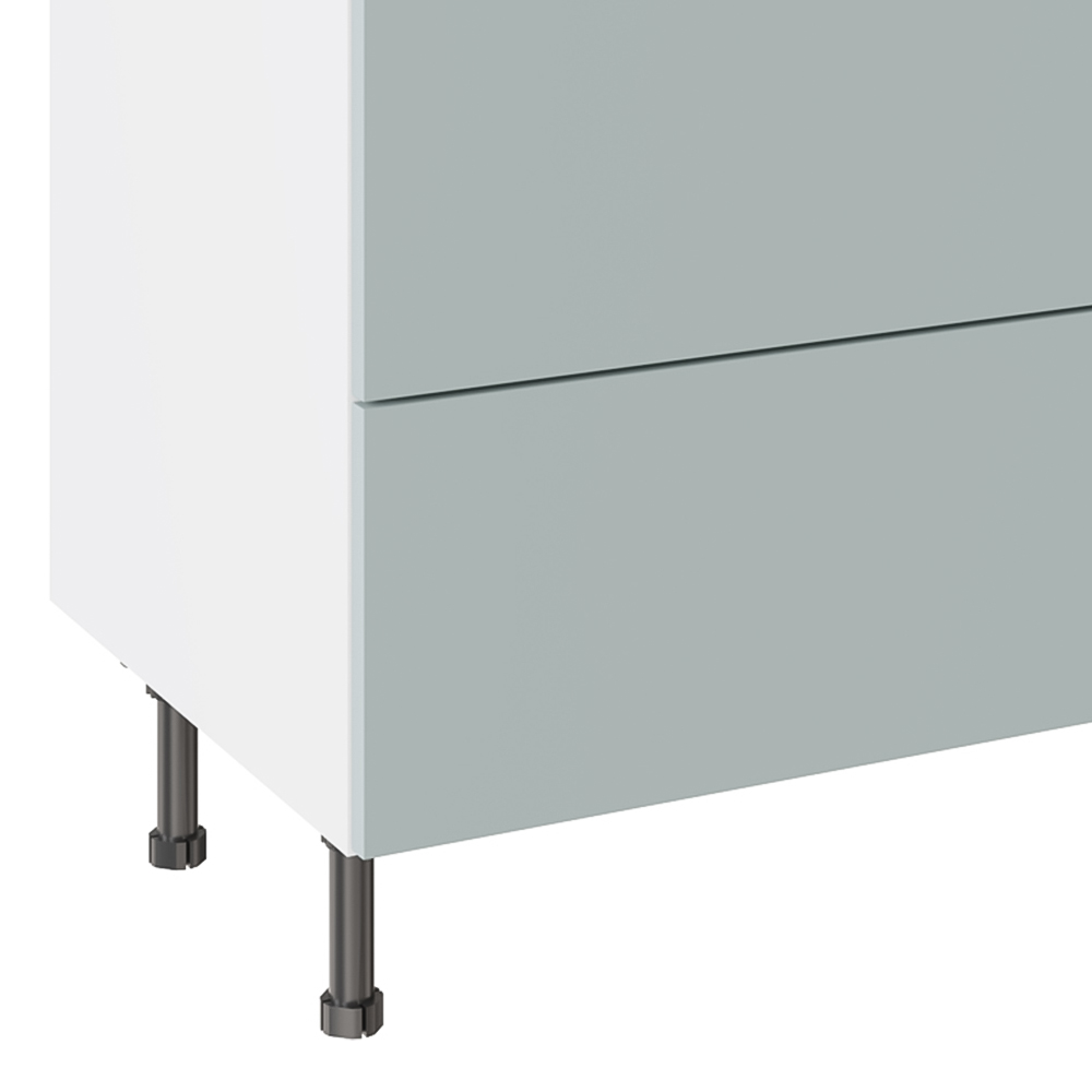 Kitchen Kit Slab Supermatt 3 Drawer Aquamarine Base Kitchen Cabinet Flatpack 800mm Image 3