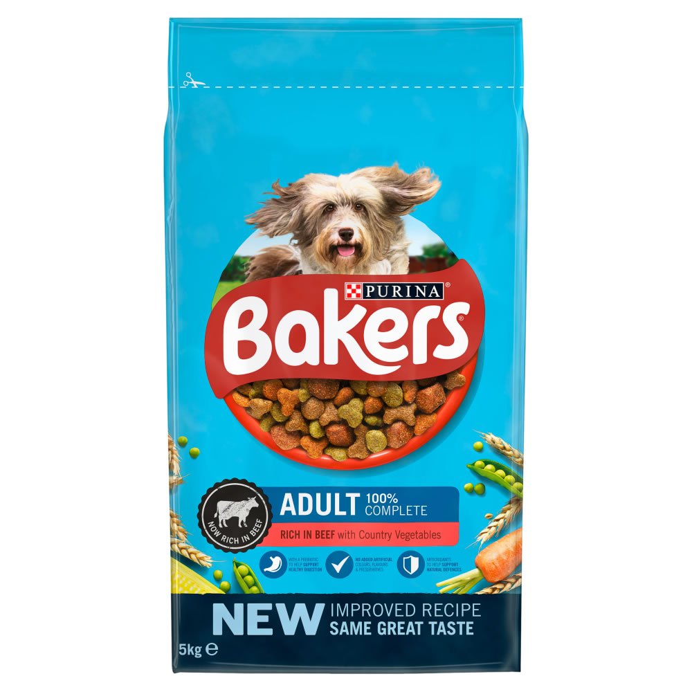 Bakers Tasty Beef and Country Vegetables Complete Dry Dog Food 5kg Image 2