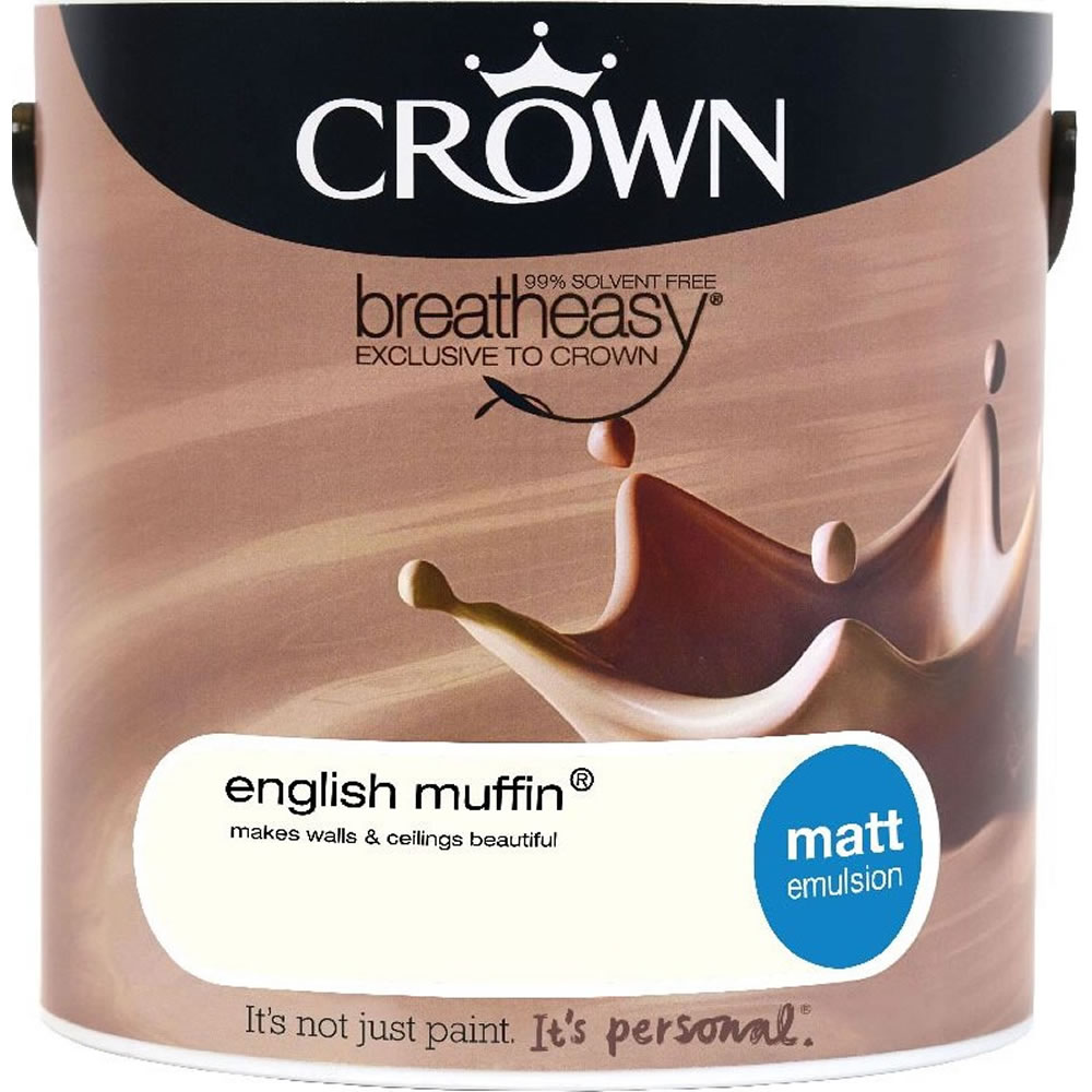 Crown Matt Emulsion Paint                         English Muffin 2.5L Image 1