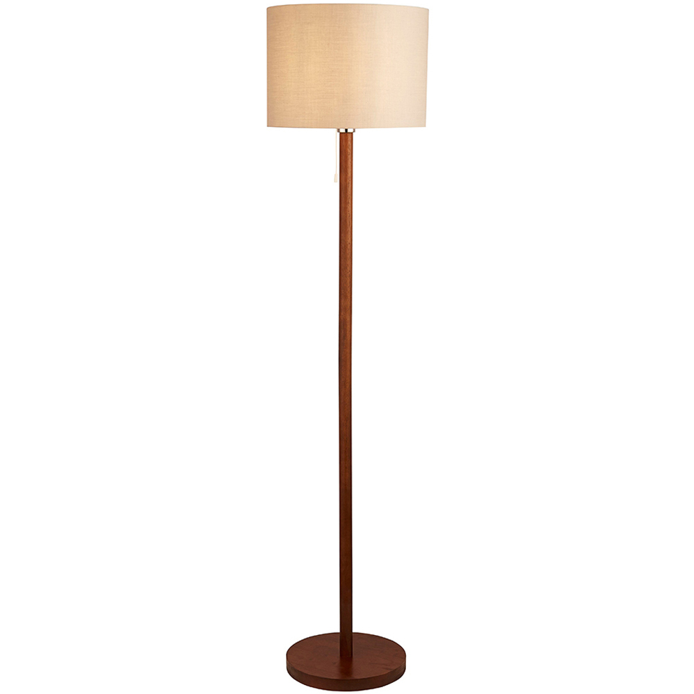 Lighting Collection Tarth Dark Wood Floor Lamp Image 3