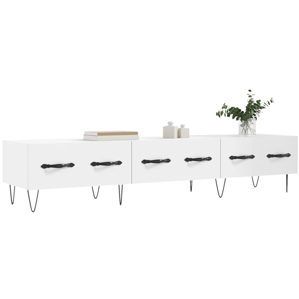 vidaXL 3 Drawer White TV Cabinet Image 3