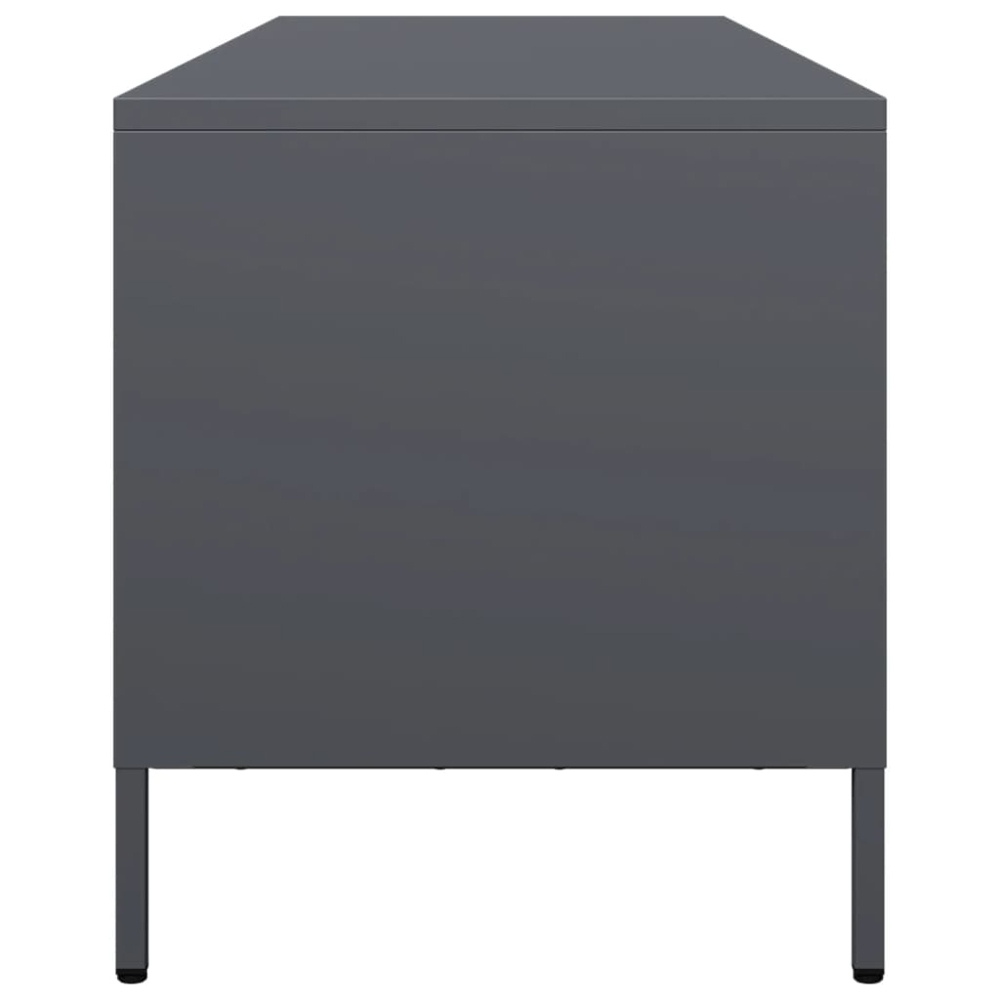 vidaXL 4 Drawer Anthracite Cold-Rolled Steel TV Cabinet Image 6