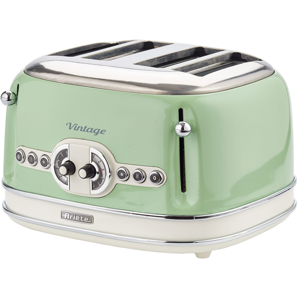 Ariete Green Vintage 4 Slice Toaster Image 1