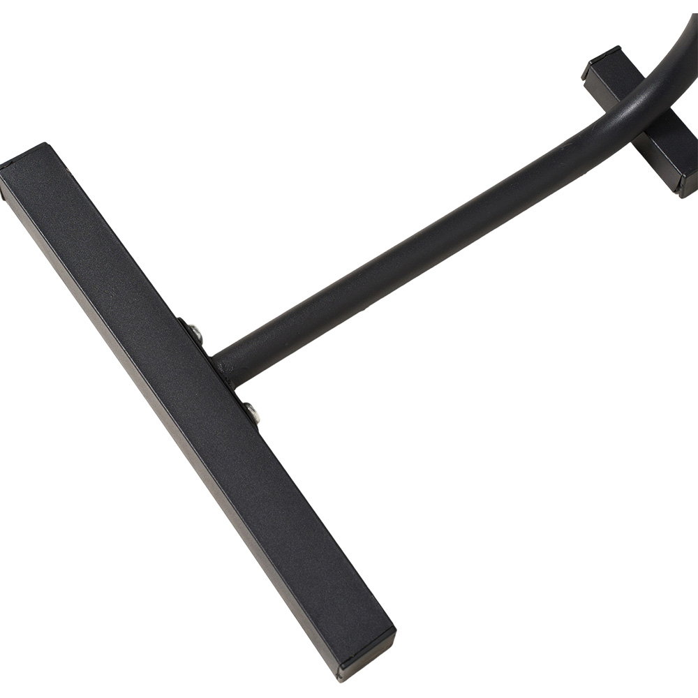 Living and Home Black Marble Effect C-Shape Side Table Image 7