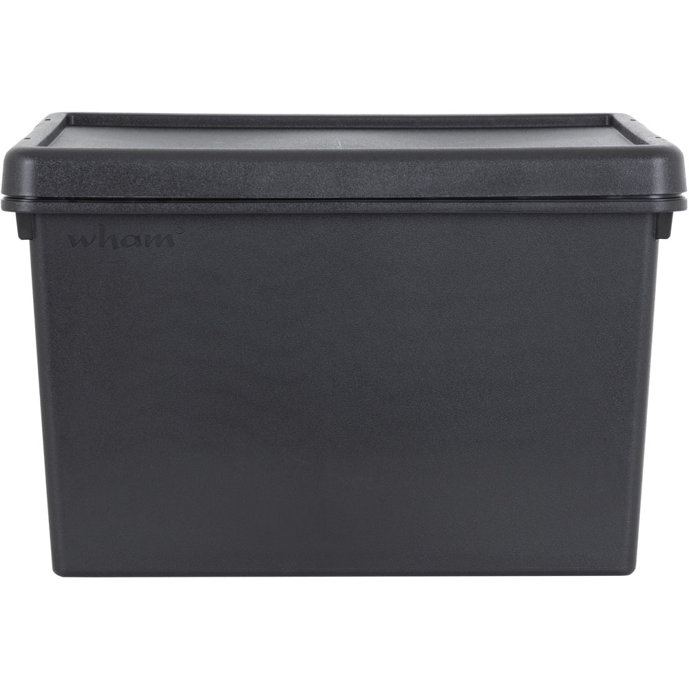 Wham 45L Black Bam Storage Box with Lid 3 Pack Image 4