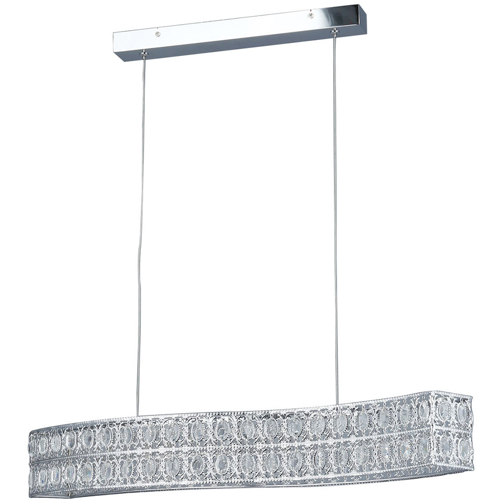 Freya Silver LED Ceiling Fitting Light Image 1