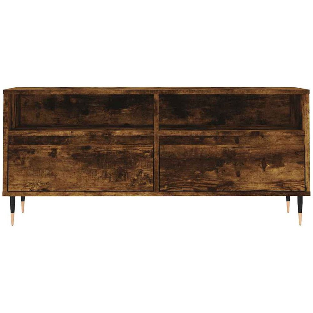 vidaXL 2 Drawer 2 Shelf Smoked Oak TV Cabinet Image 5