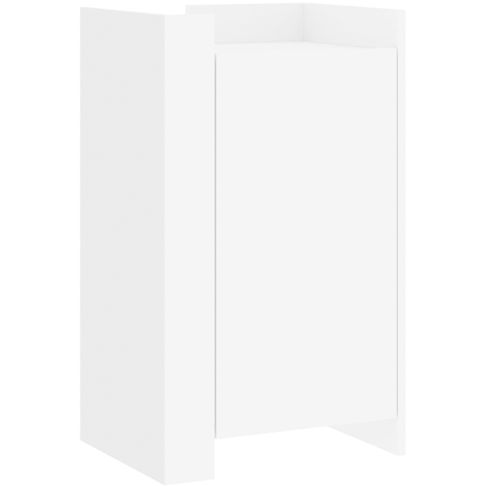 vidaXL Single Door White Sideboard Image 2