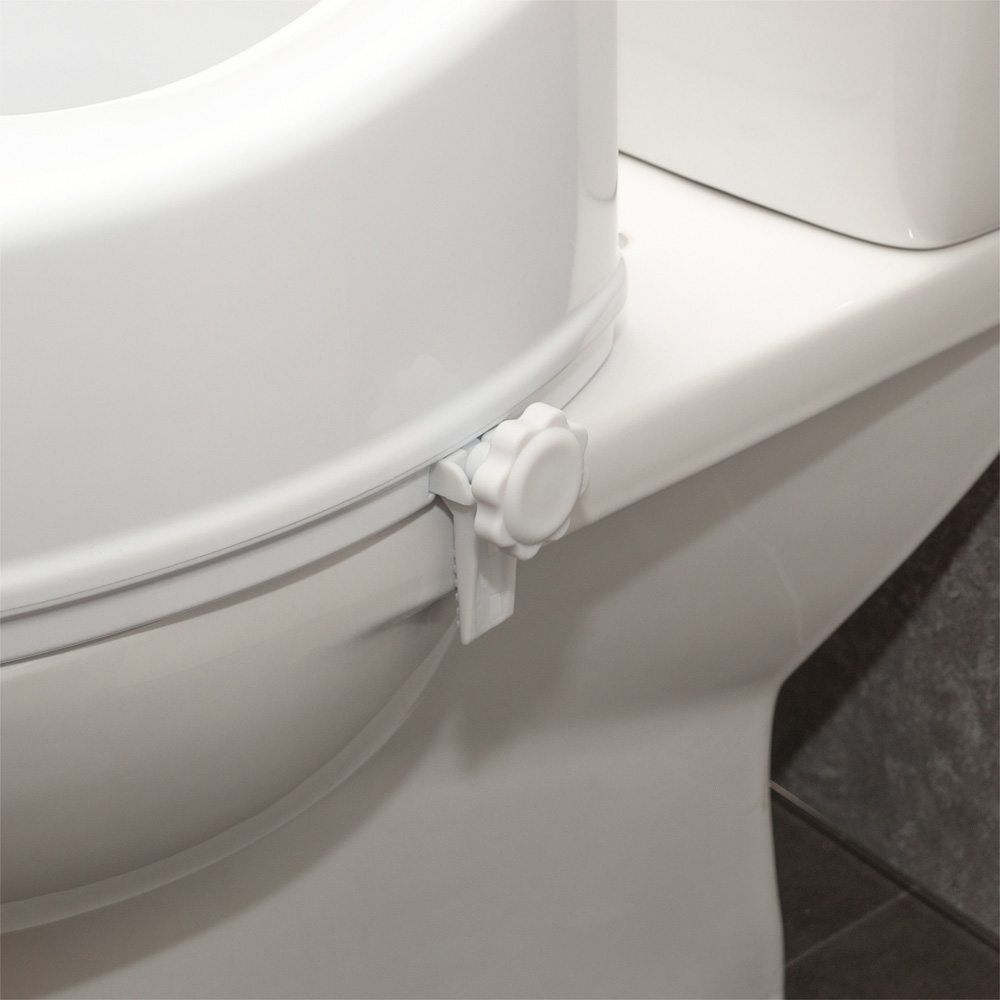 Aidapt Plastic Raised Toilet Seat with Lid 101.6mm Image 4