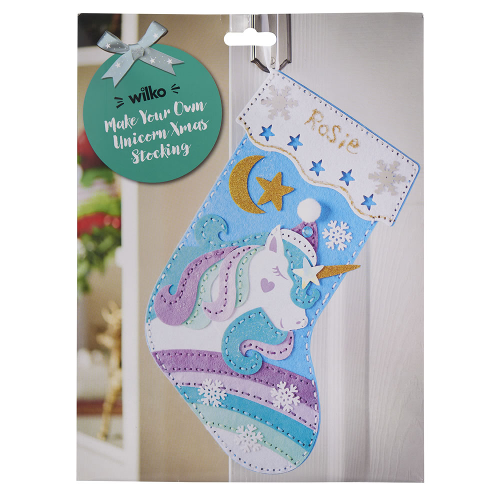 Wilko Unicorn Christmas Stocking Image 1