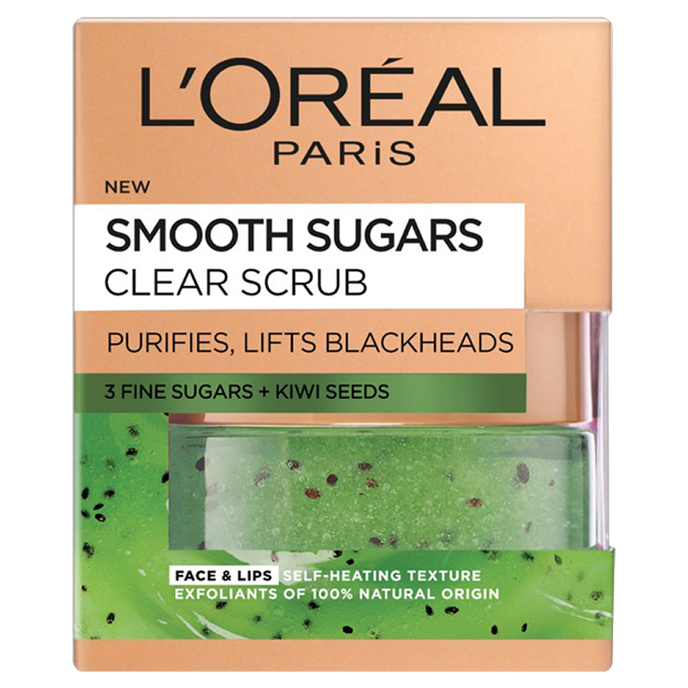 L’Oréal Paris Smooth Sugars Clear Scrub 50ml Image 1